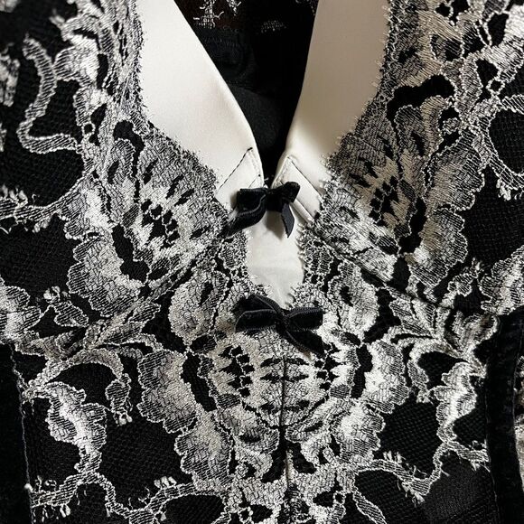 VTG Victoria Secret Black Bombshell Babydoll Chemise 36C satin Push up bra Y2K - Picture 3 of 11